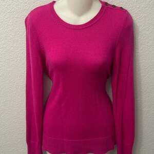GAP Pink Long Sleeve Knit Sweater Size M
